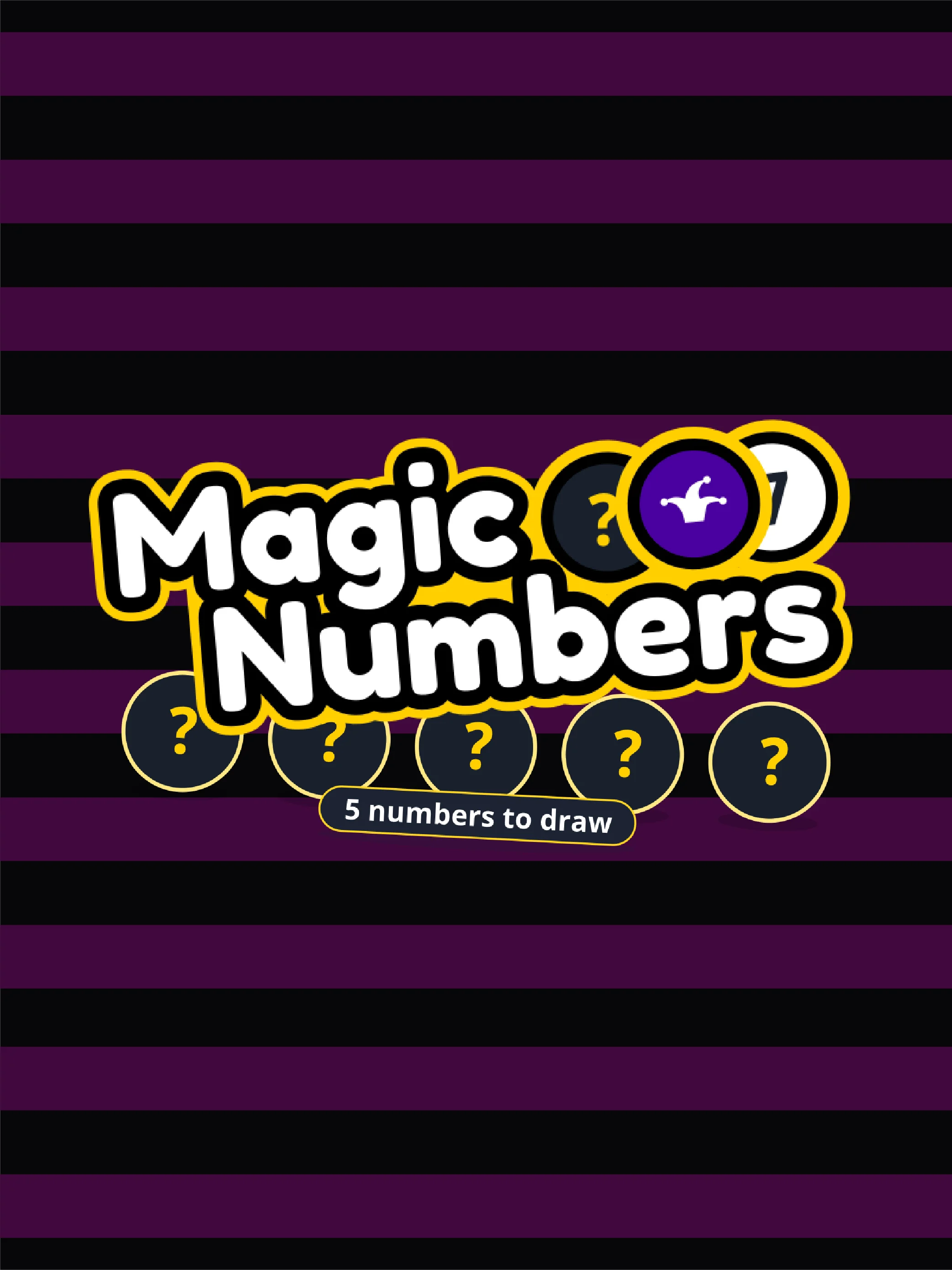 Juego de números mágicos con estilo brillante y compacto