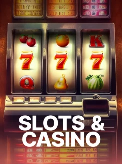Colección de slots de casino con estética premium